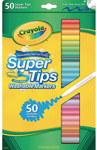 Super Tips  Washable Markers Set 50 - Crayola
